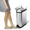 simplehuman BUTTERFLY Motylkowy Kosz Pedałowy 18 l Stal FPP / Srebrny